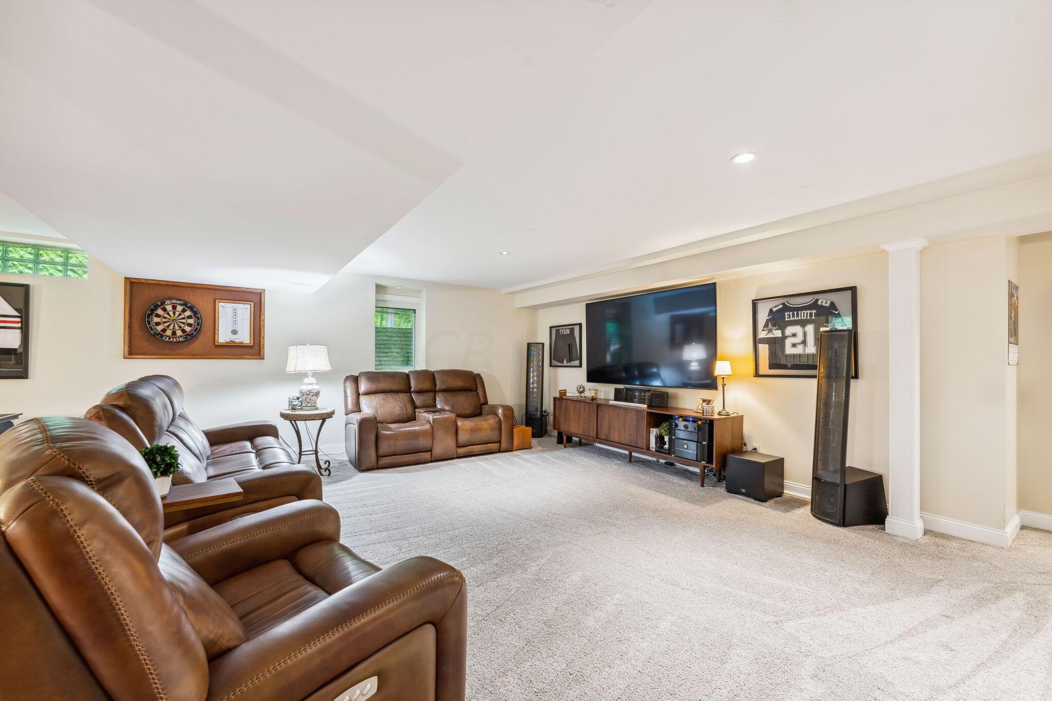 2423 Carriage Road Powell, OH 43065 - Photo 49 of 100 Spacious lower level includes rec room, bedroom, full bath and den/home office!