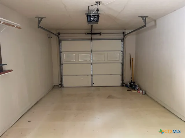 a view of a garage