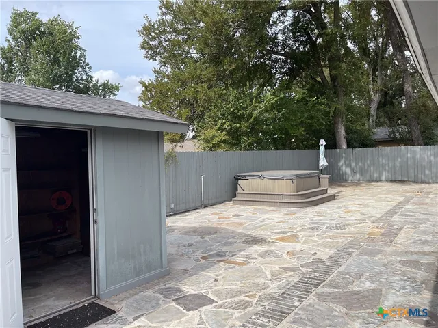 a backyard of a house