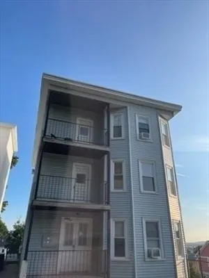 a front view of a building