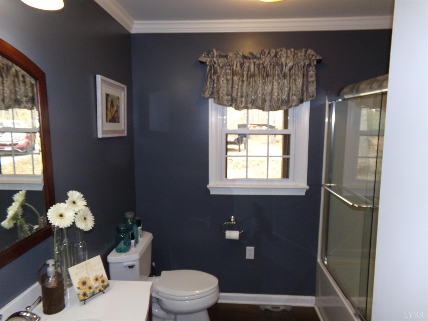 671 Countyline Road Keysville, VA 23947 - Photo 20 of 38 a bathroom with a sink mirror and toilet