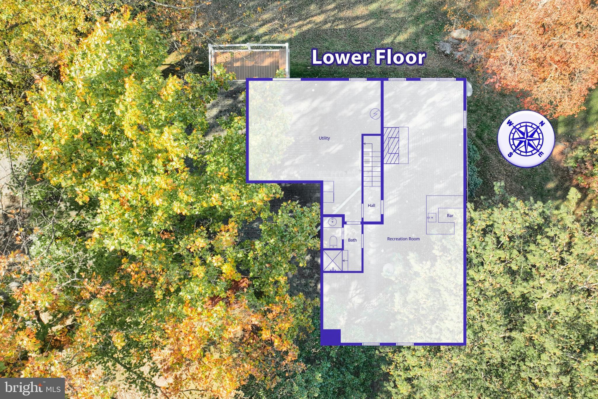 150 Ridge Avenue Glen Rock, PA 17327 - Photo 36 of 49 Lower floor layout amidst vibrant foliage.