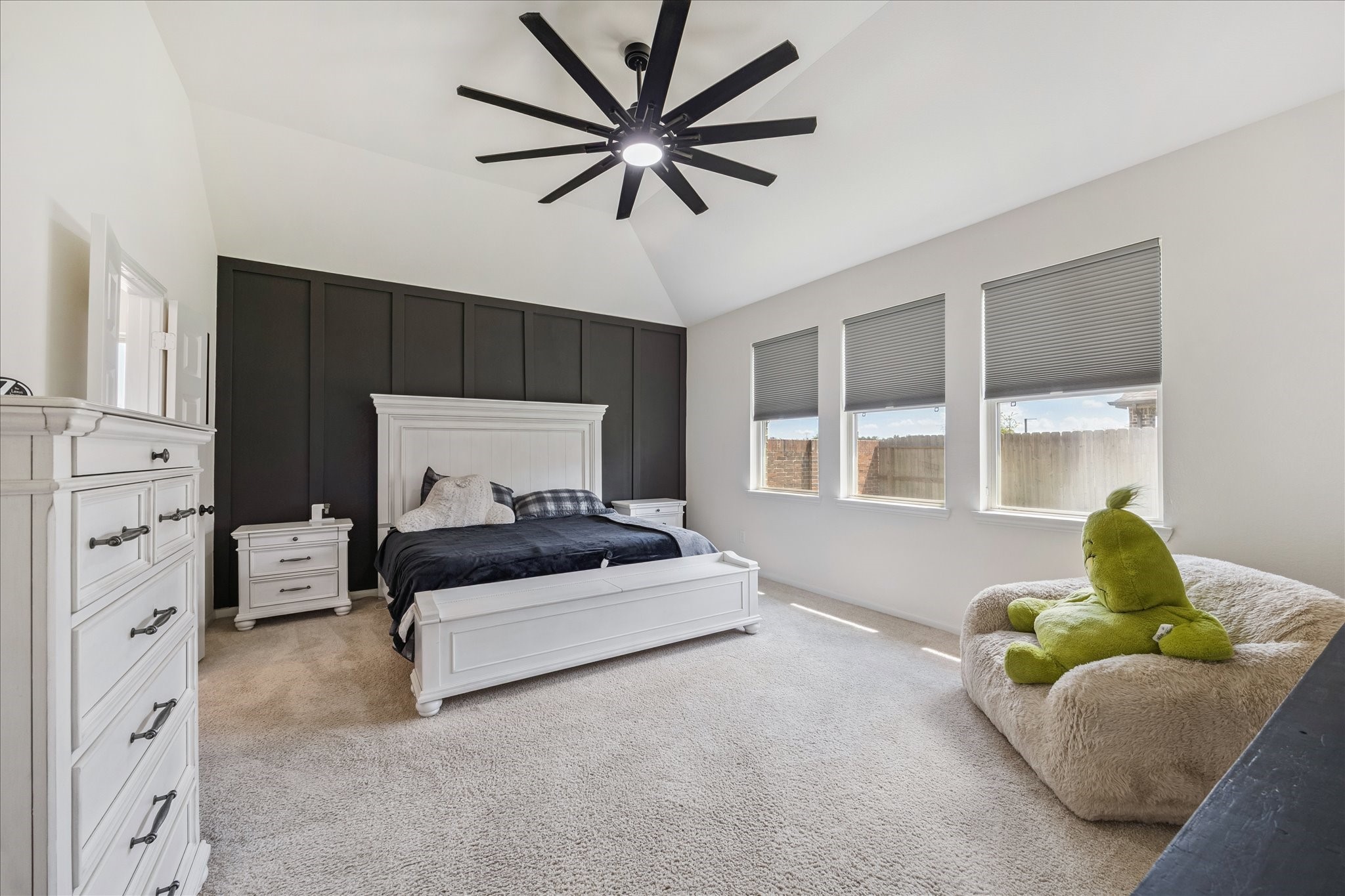 1734 Compass Rose Angleton, TX 77515 - Photo 13 of 23 Primary bedroom with custom accent wall.