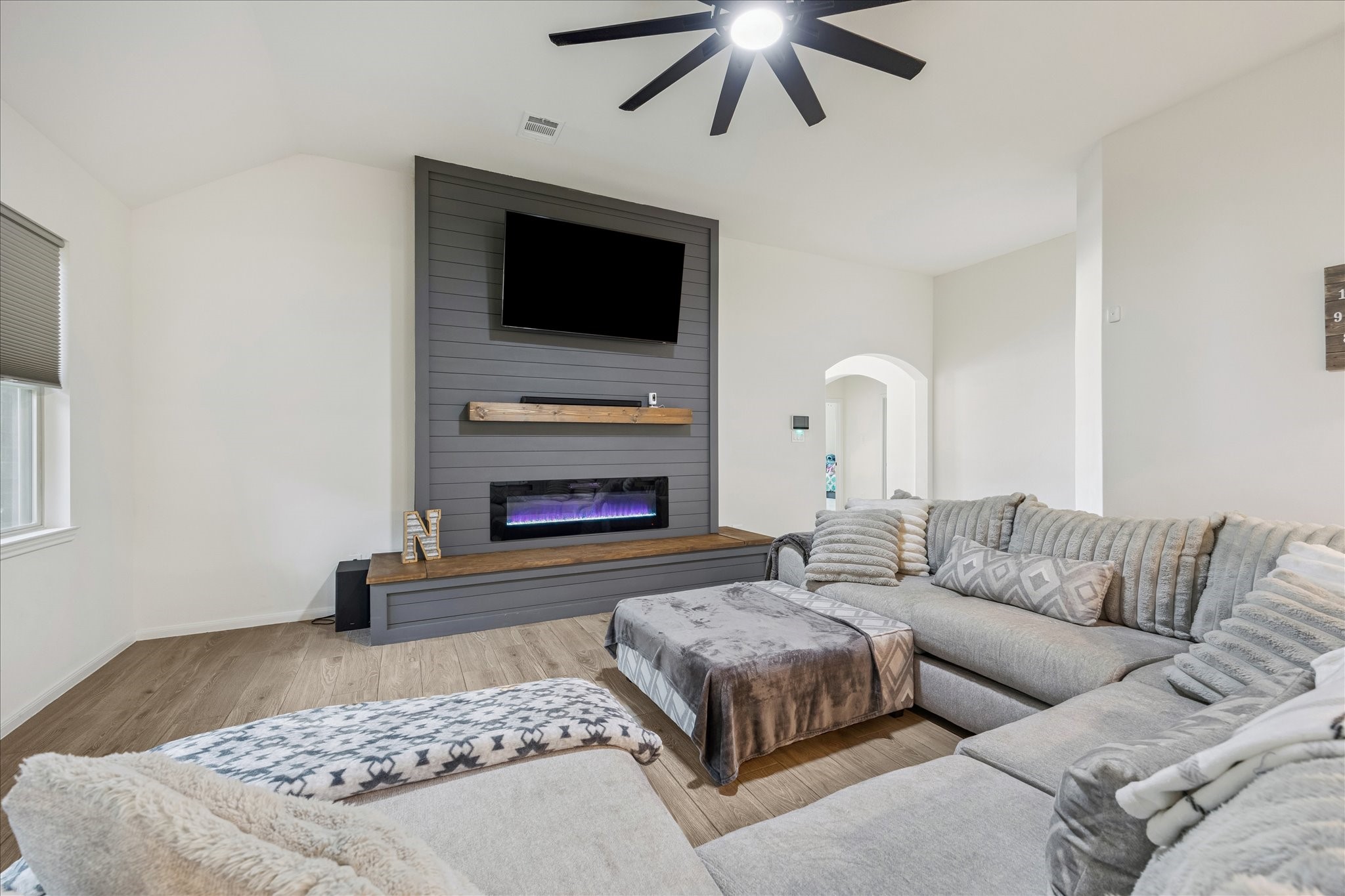 1734 Compass Rose Angleton, TX 77515 - Photo 6 of 23 Custom built electric fireplace.