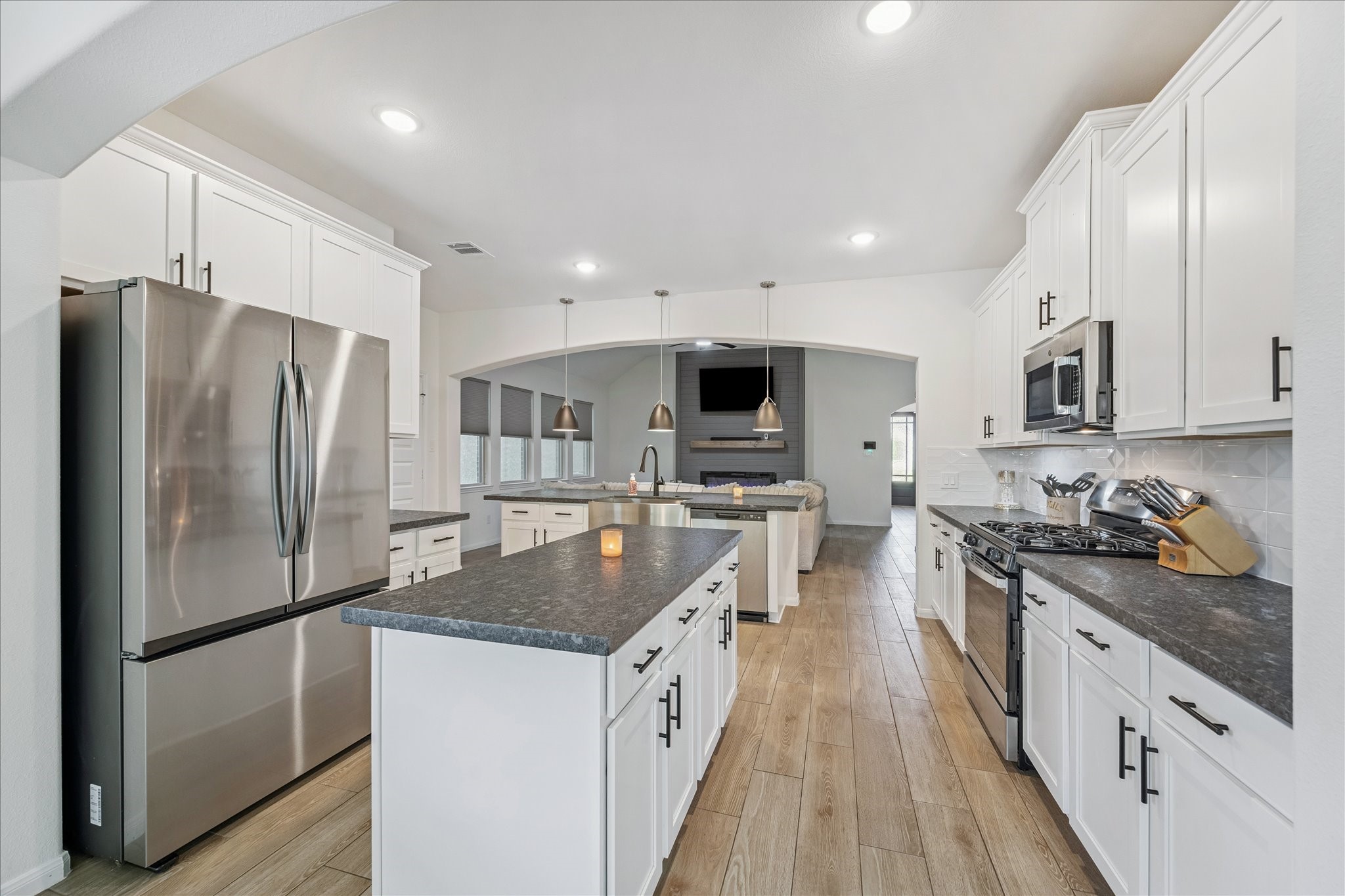 1734 Compass Rose Angleton, TX 77515 - Photo 10 of 23 Secong island, perfect for meal prep or buffet style meals.