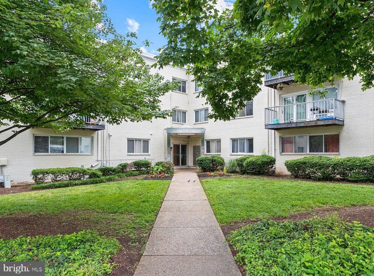 Spring view of the Building's Exterior Front