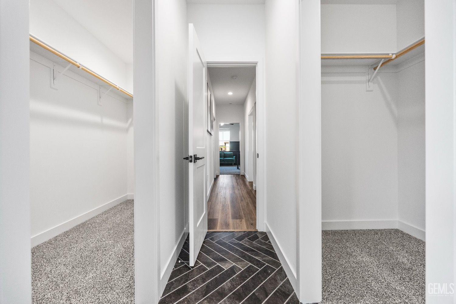 Undisclosed Address Bakersfield, CA 93314 - Photo 14 of 26 a view of a hallway view with wooden floor and staircase