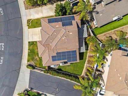 an aerial view of multiple house
