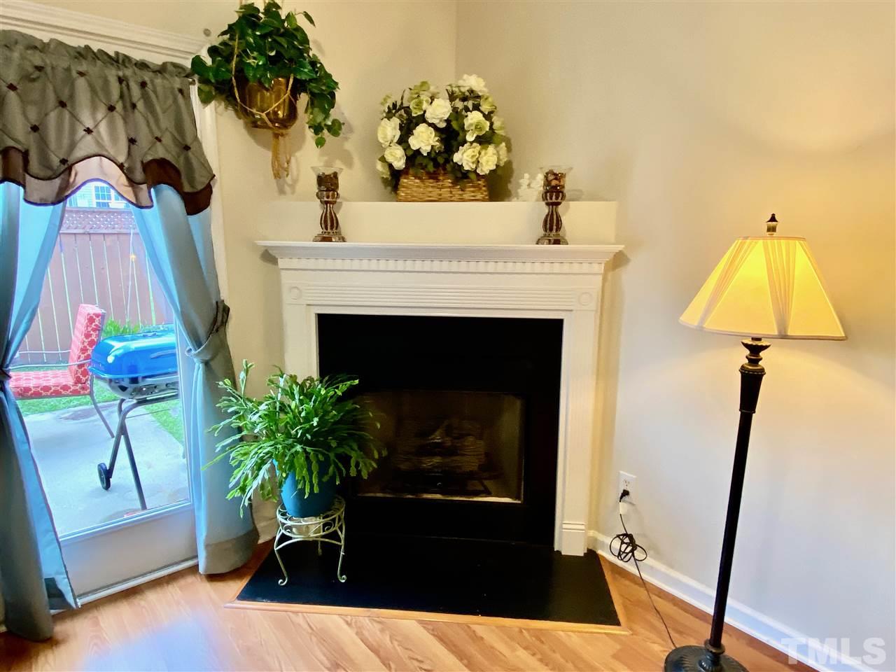 2746 Andover Glen Road Raleigh, NC 27604 - Photo 6 of 30 a living room with a fireplace furniture and a potted plant