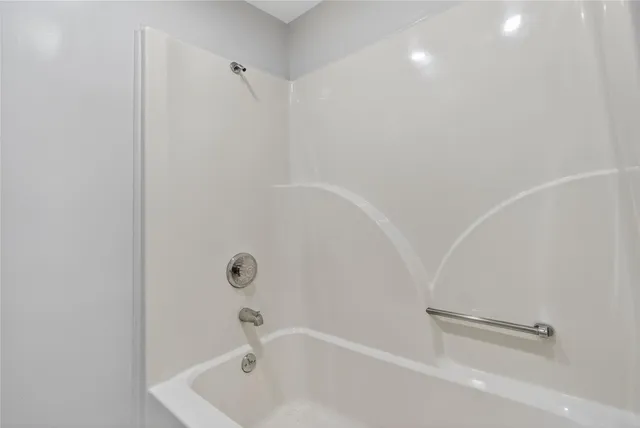 a bathroom with a tub