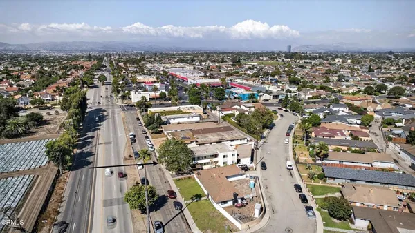 an aerial view of a city
