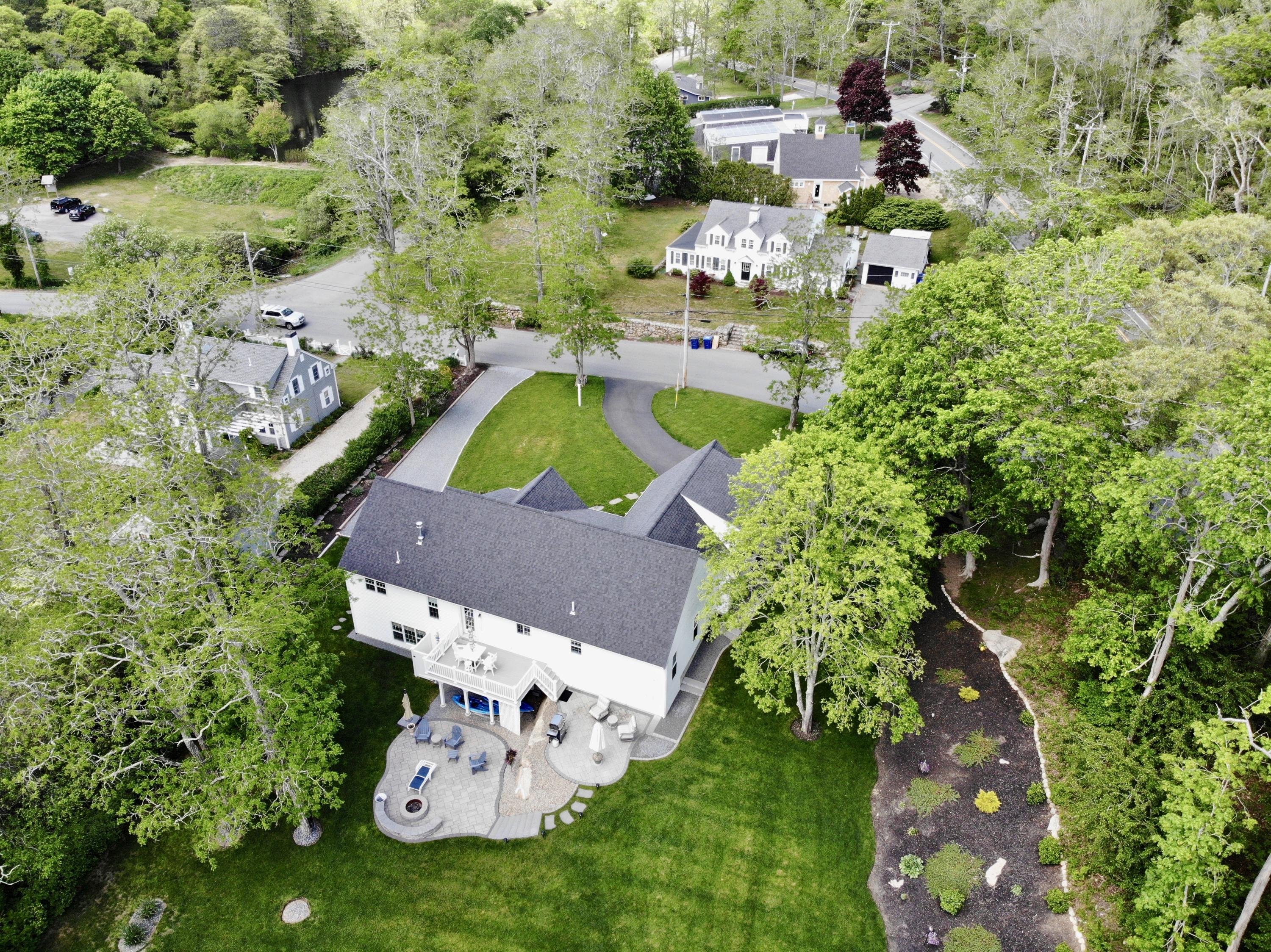 5 Bournedale Road Buzzards Bay, MA 02532 - Photo 38 of 39 an aerial view of a house with a garden and swimming pool