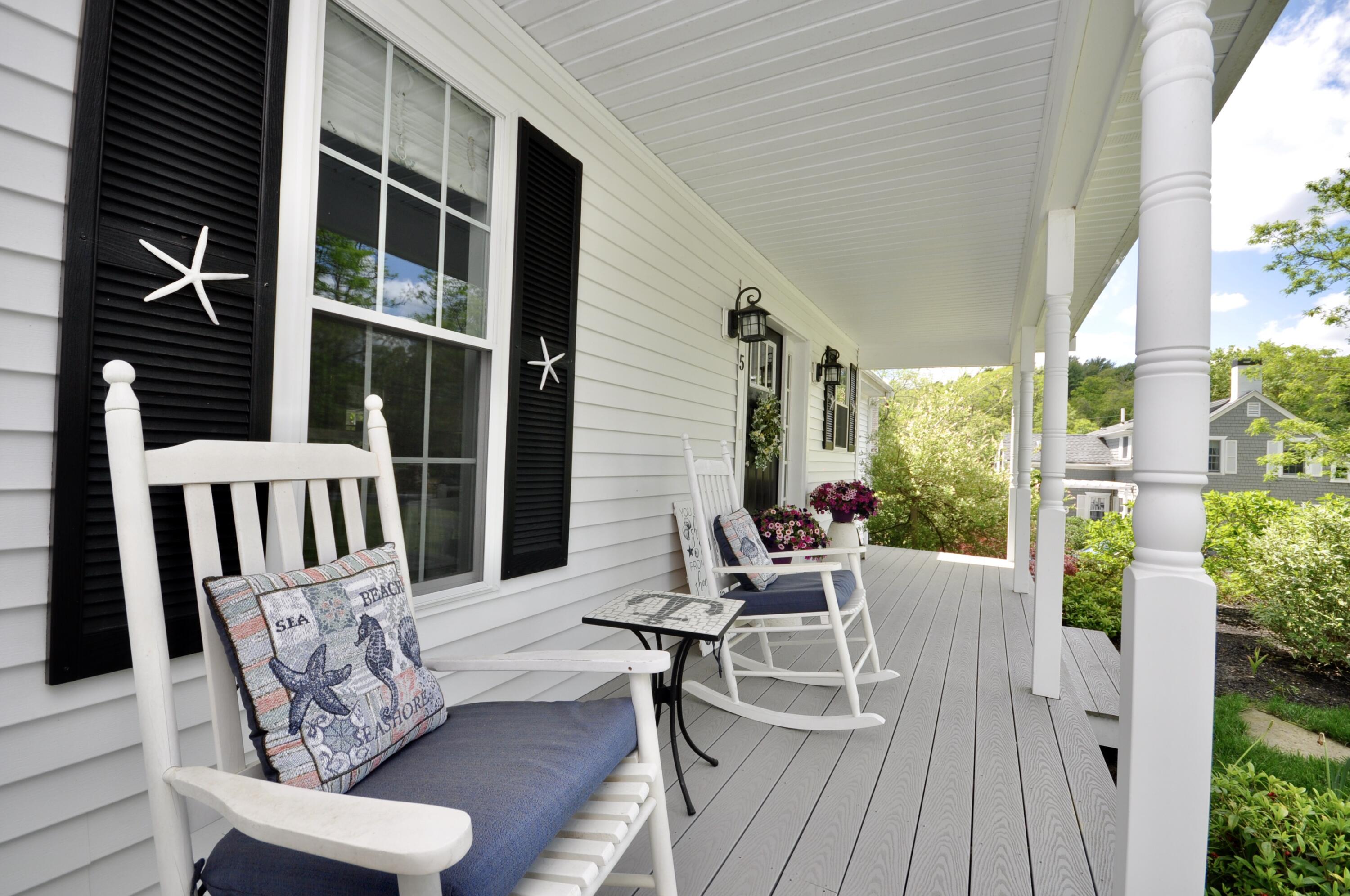 5 Bournedale Road Buzzards Bay, MA 02532 - Photo 8 of 39 a view of balcony with wooden floor and outdoor seating