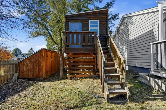 a view of a house with a door