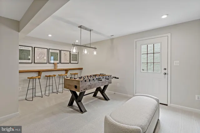 a room with furniture