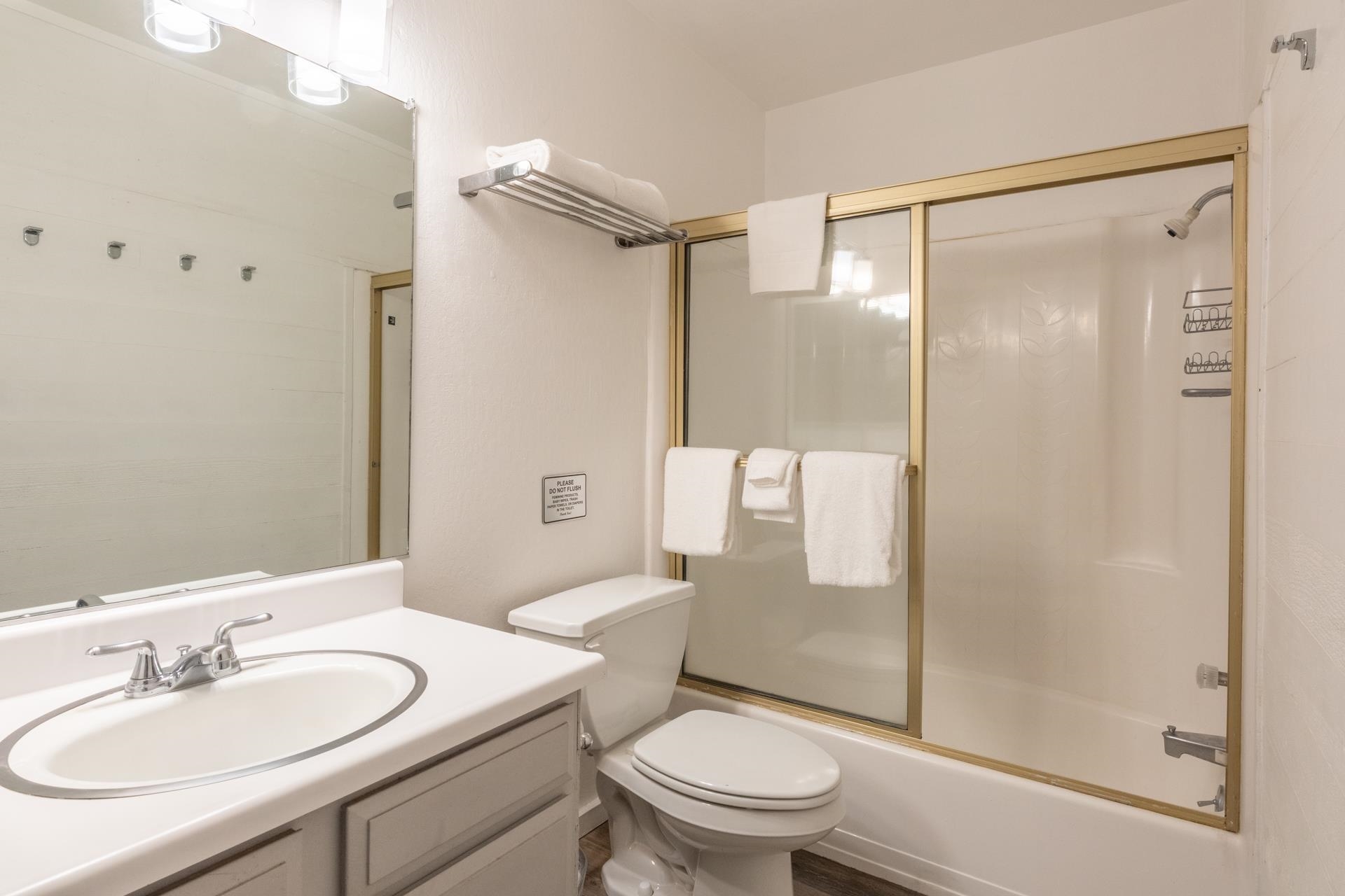 2252 Meridian Boulevard, Unit 5 Mammoth Lakes, CA 93546 - Photo 12 of 33 a bathroom with a sink toilet and shower
