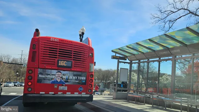 a front view of a building with street view