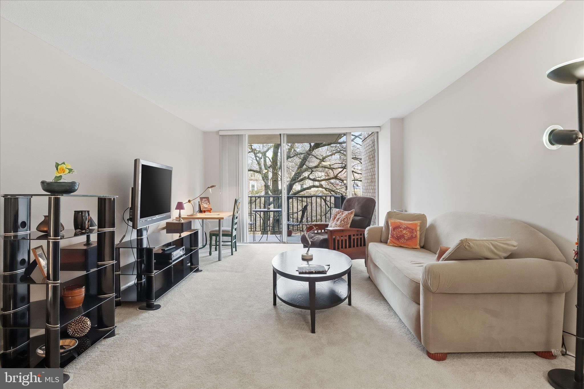 4600 South Four Mile Run Drive, Unit 207 Arlington, VA 22204 - Photo 7 of 53 a living room with furniture and a flat screen tv