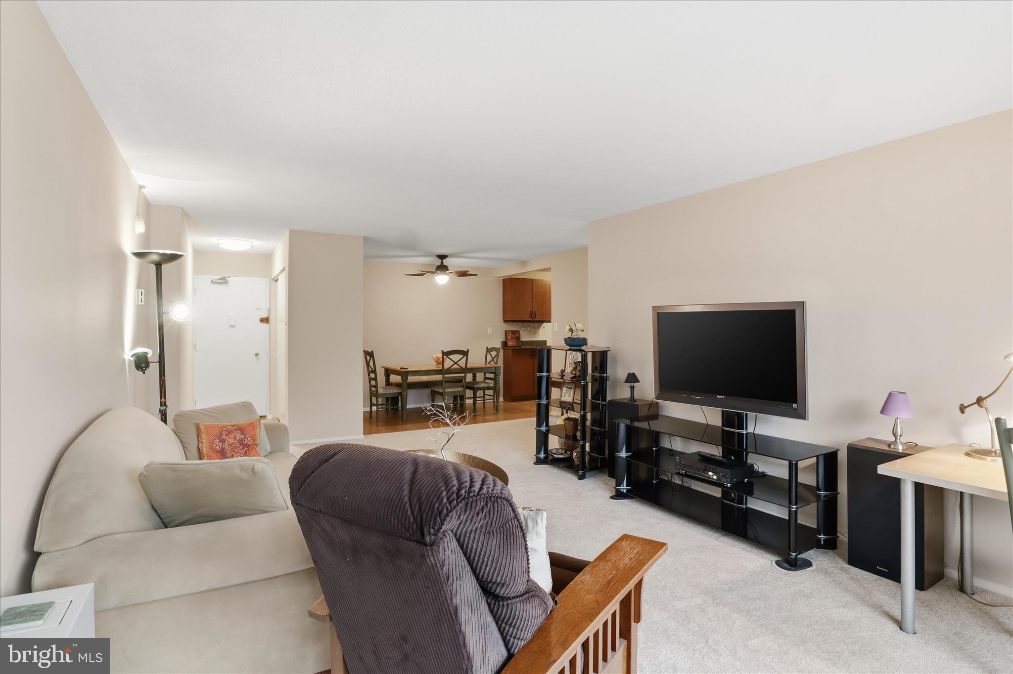 4600 South Four Mile Run Drive, Unit 207 Arlington, VA 22204 - Photo 8 of 53 a living room with furniture and a flat screen tv