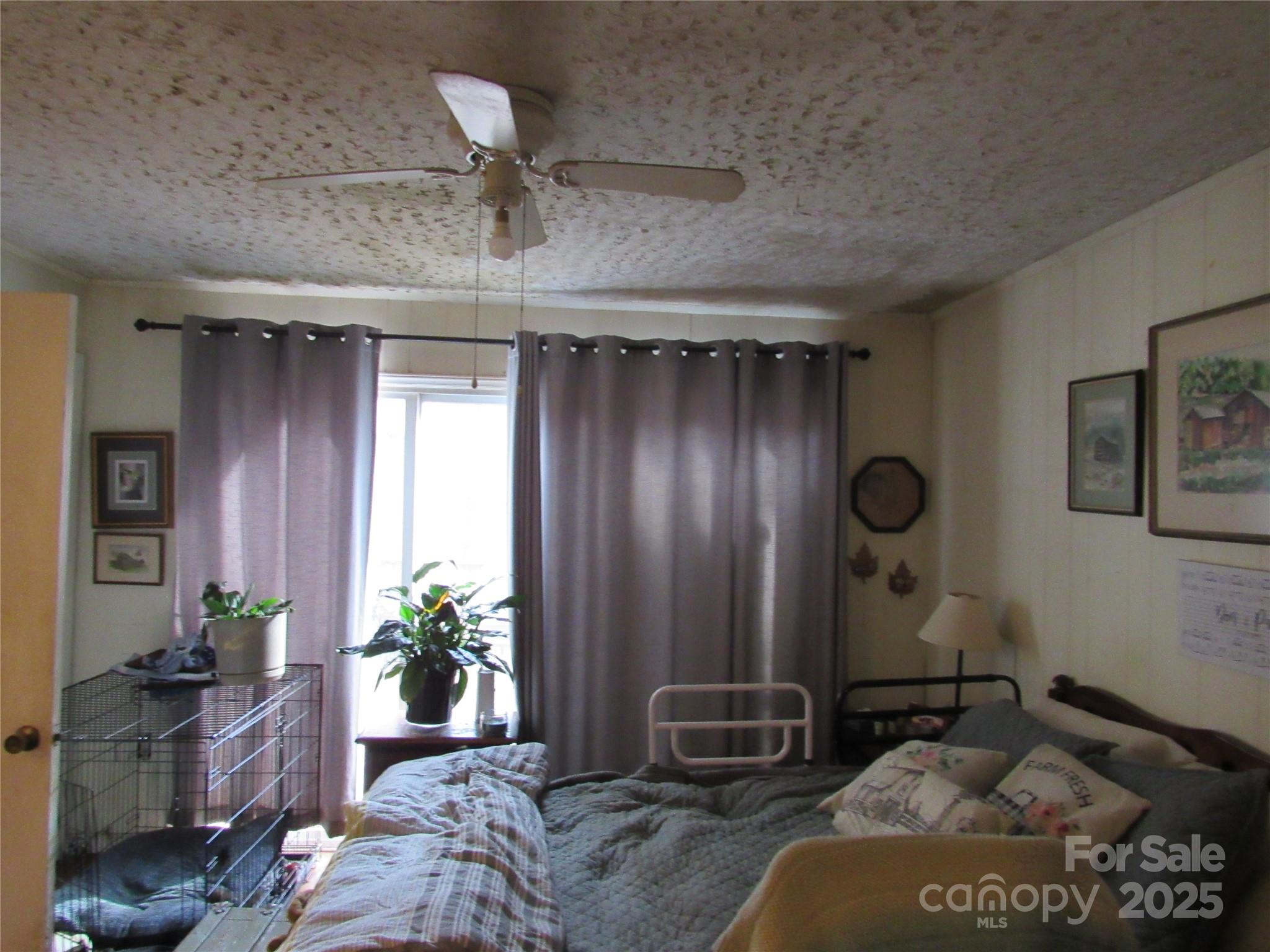 1144 Montreat Road Black Mountain, NC 28711 - Photo 18 of 30 a bedroom with a bed and a potted plant