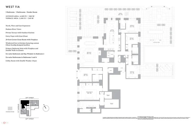 $25,000,000 | 555 West 22nd Street, Unit 11AW | Chelsea