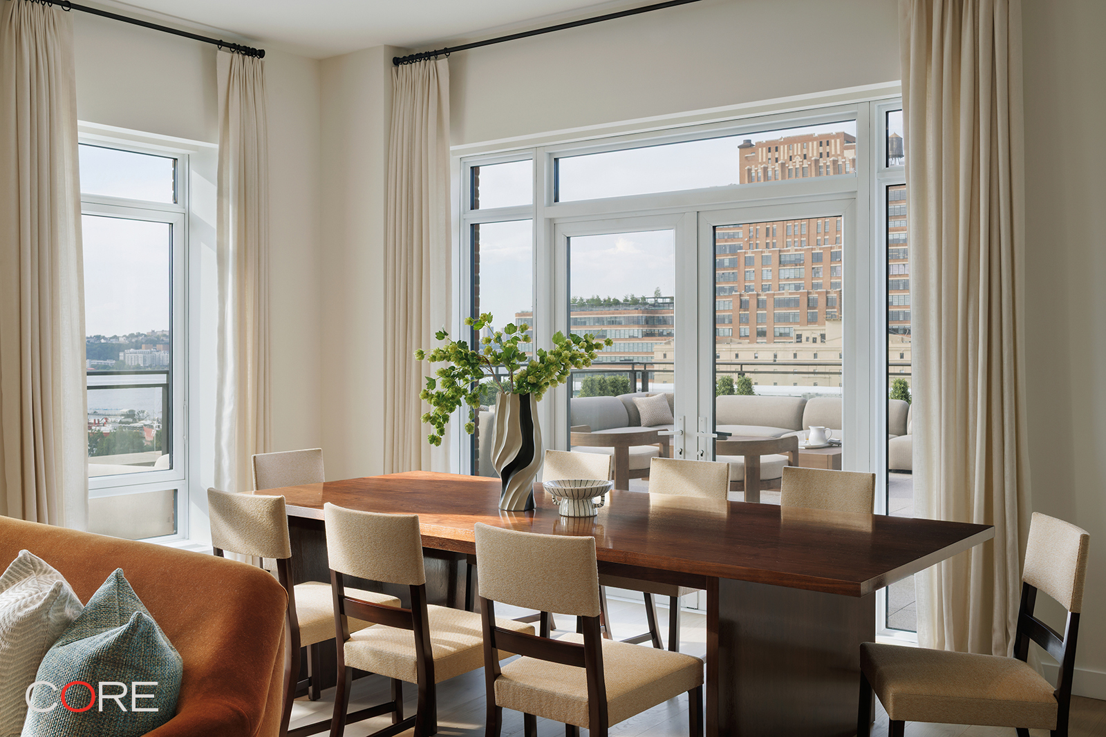 555 West 22nd Street, Unit 11AW Manhattan, NY 10011 - Photo 3 of 15 a view of a dining room with furniture and window