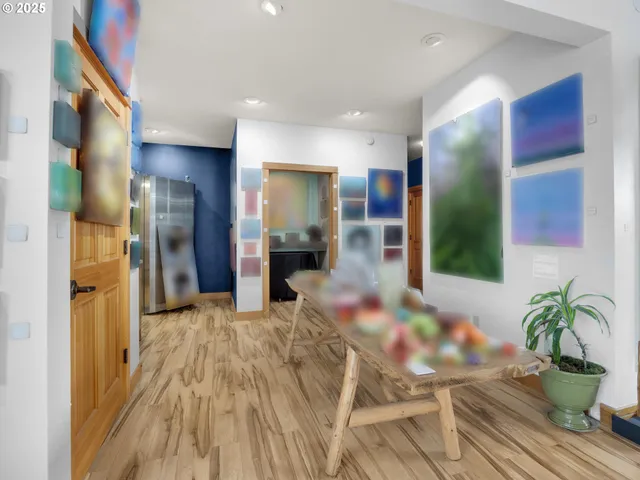 a view of hallway with livingroom and hallway