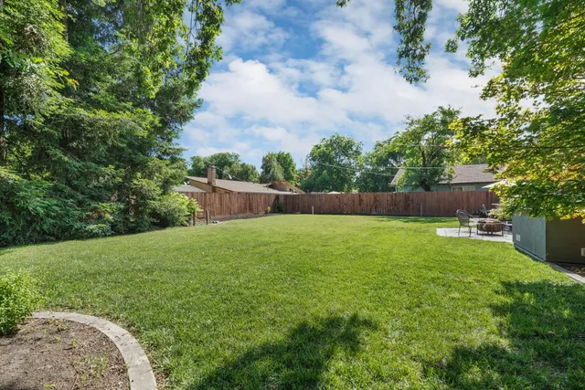 a view of yard with green space