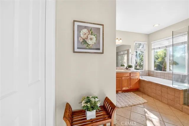 a view of a palm trees front of house