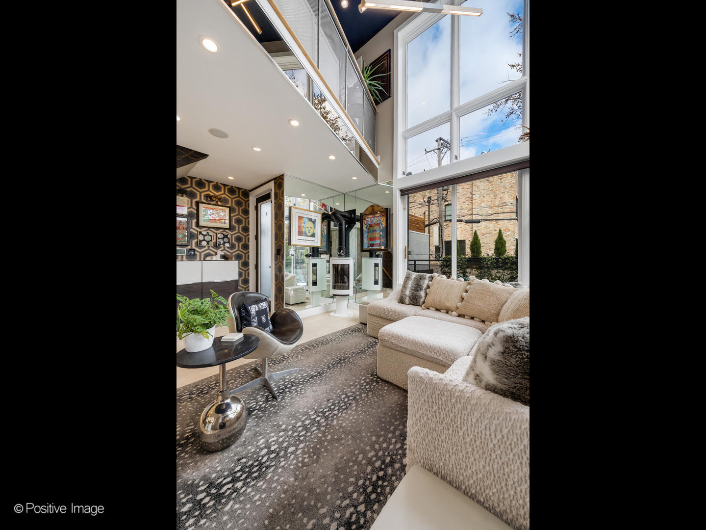 1934 West Armitage Avenue, Unit 2 Chicago, IL 60622 - Photo 6 of 33 a living room with furniture and a floor to ceiling window