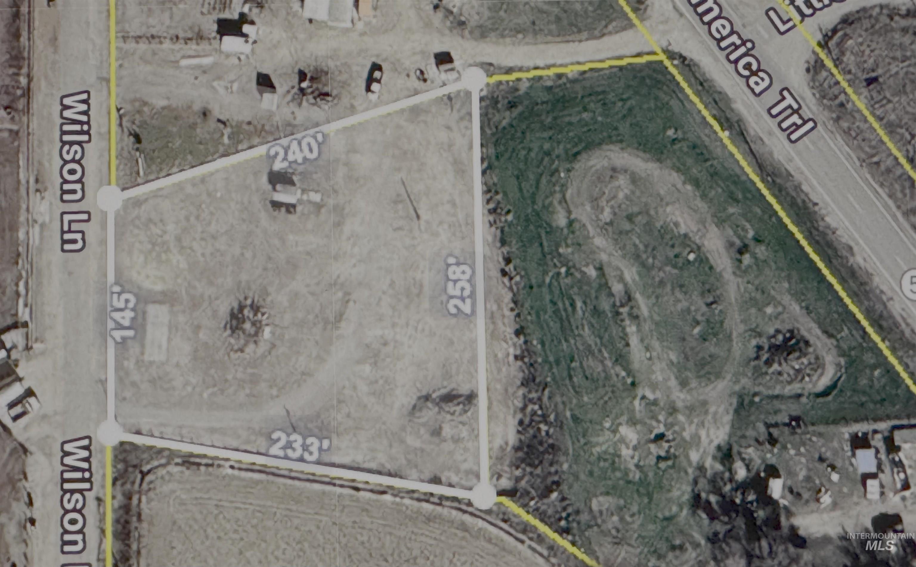 Map / location featuring property boundaries highlighted