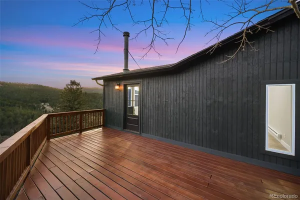a view of balcony with hardwood