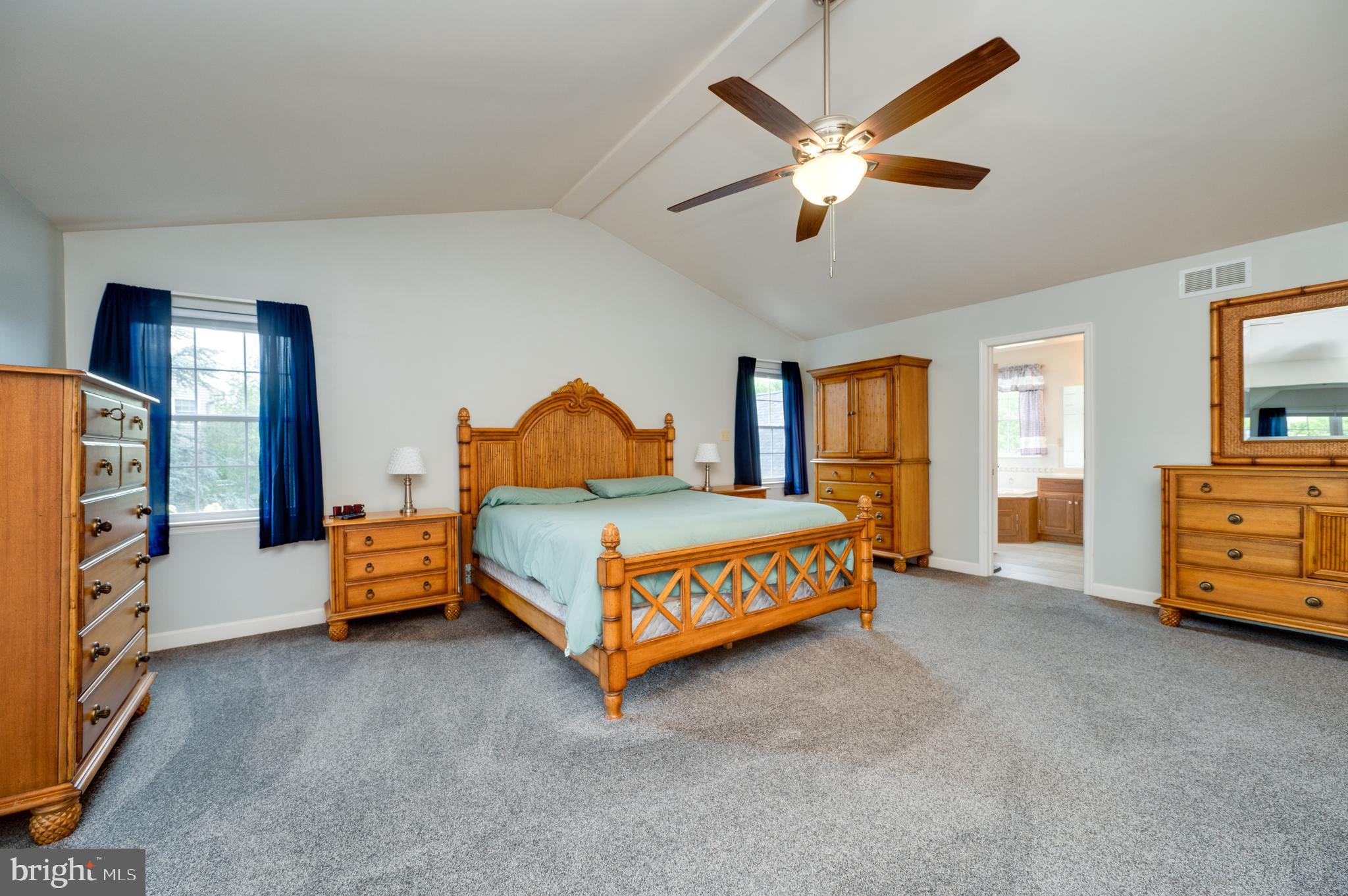 1013 Conifer Road Leesport, PA 19533 - Photo 50 of 102 a bedroom with a bed and a ceiling fan