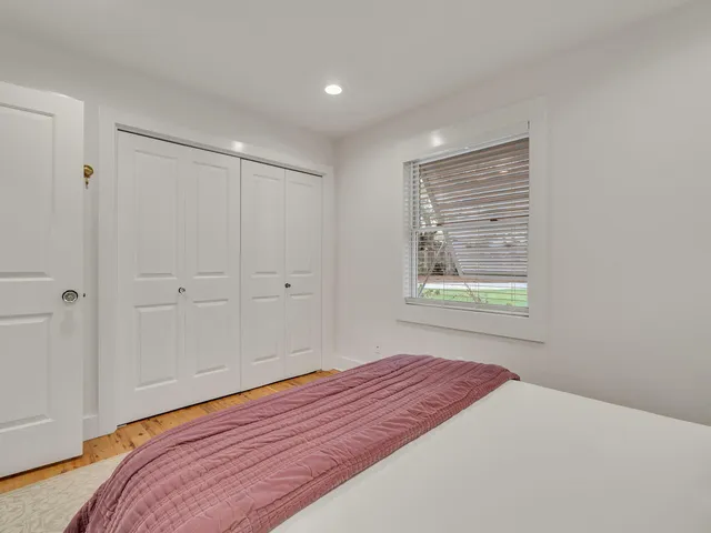 a view of a lake with houses