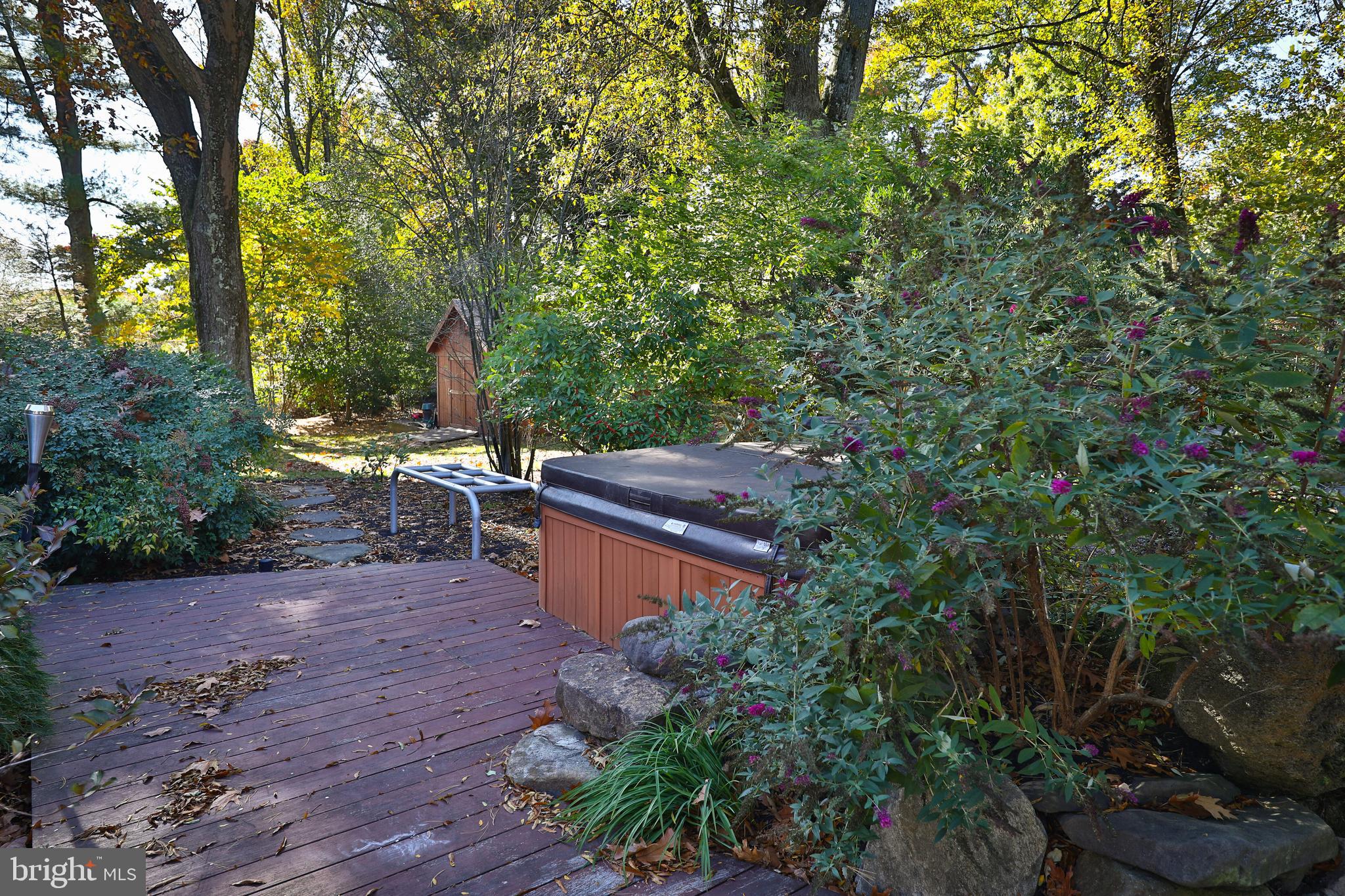 3010 Oakridge Farm Road Huntingdon Valley, PA 19006 - Photo 40 of 48 Back Deck with Hot Tub
