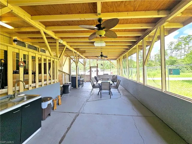 a outdoor space with seating