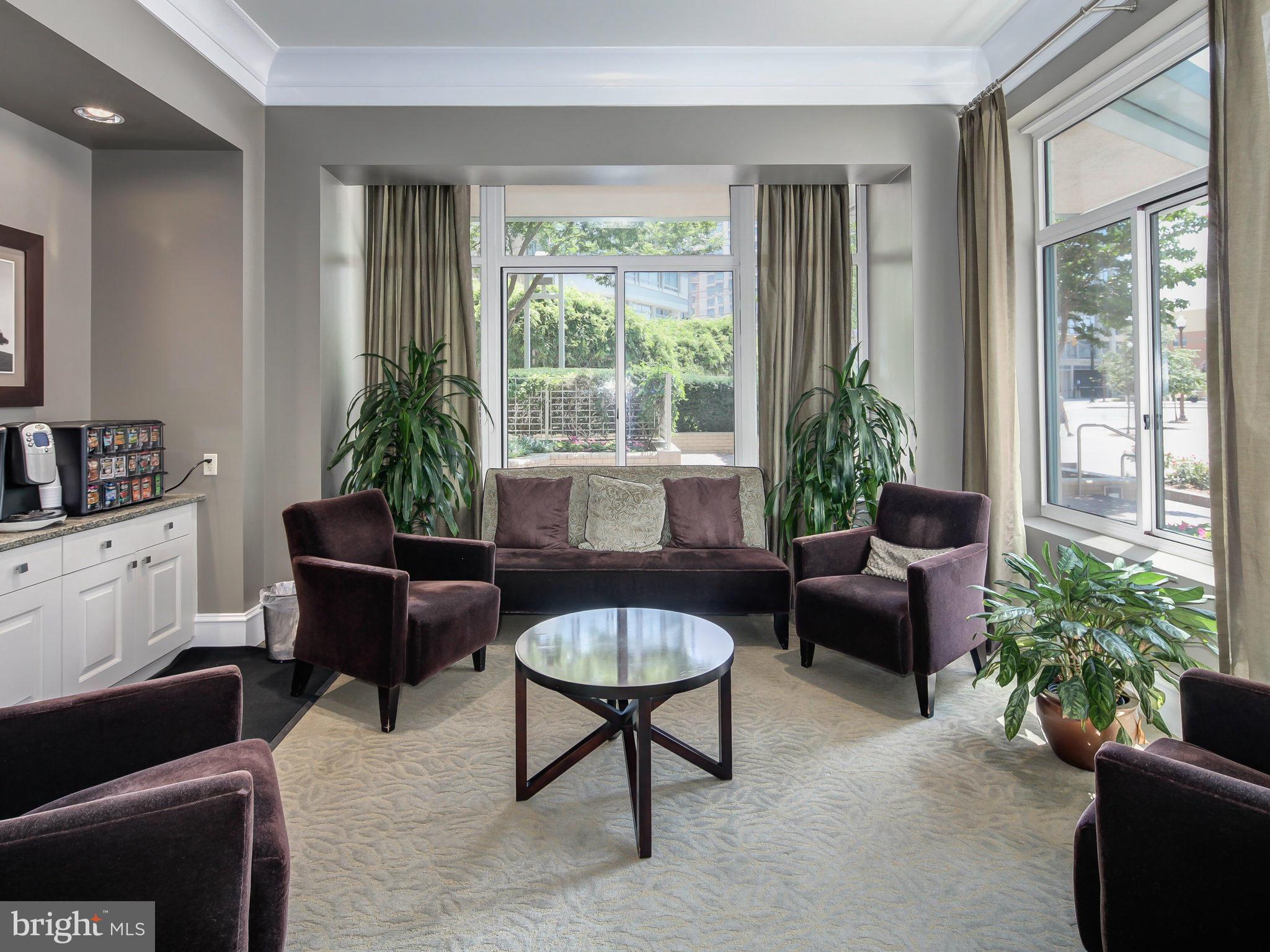 851 North Glebe Road, Unit 921 Arlington, VA 22203 - Photo 24 of 29 a living room with furniture and a potted plant