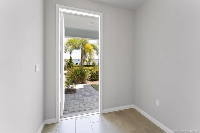 a view of an front door