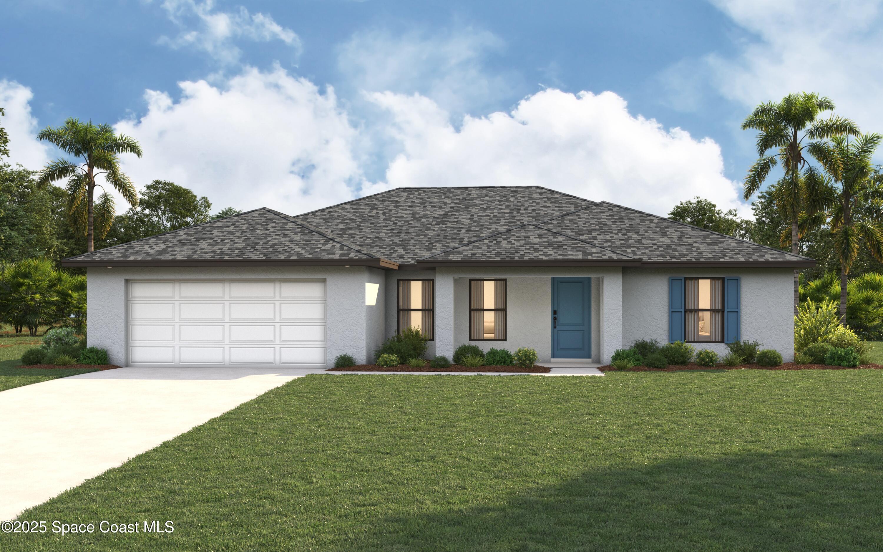 2847 Digby Road Southeast Palm Bay, FL 32909 - Photo 1 of 14 a front view of a house with a garden