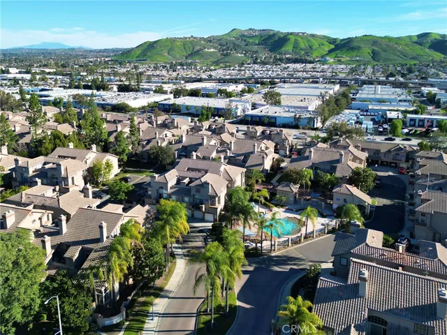 an aerial view of a city