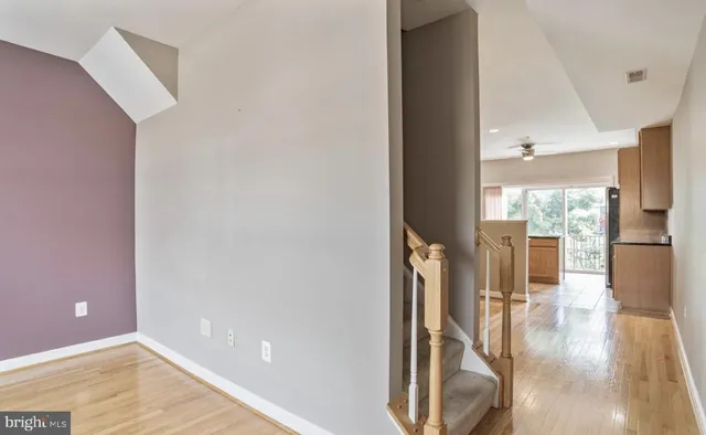 a view of livingroom with furniture and wooden floor