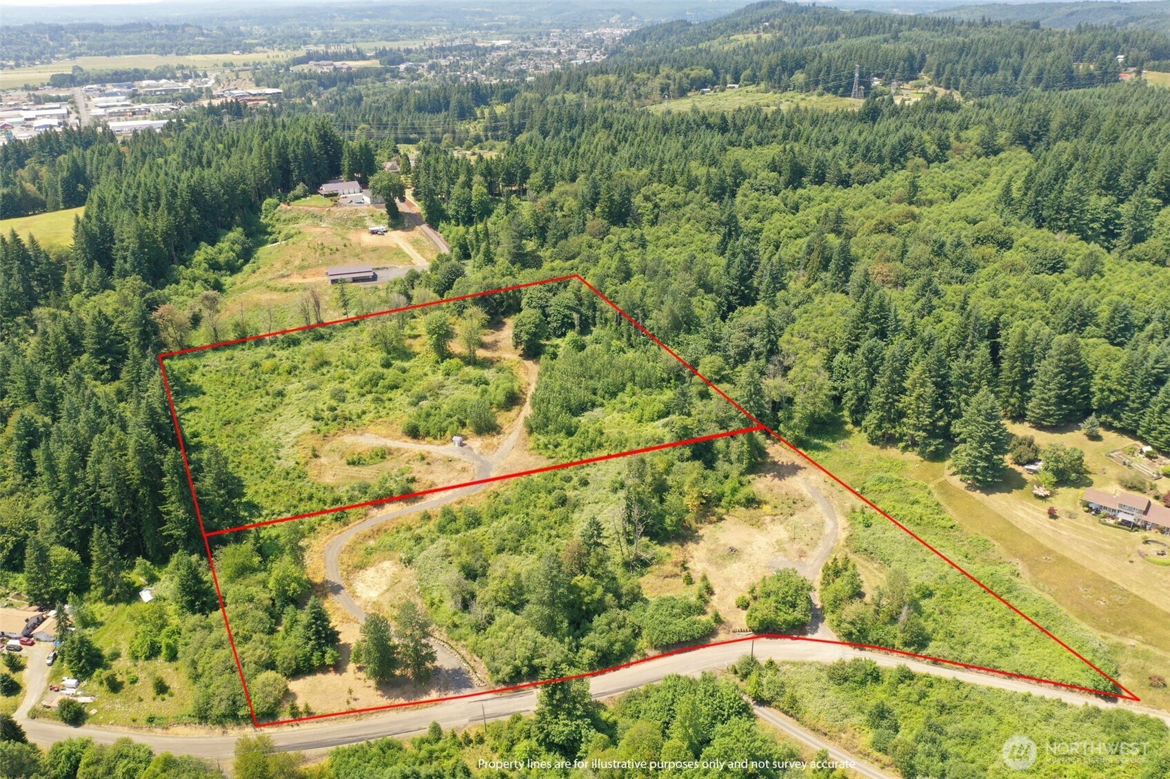 215 Sanderson Road Chehalis, WA 98532 - Photo 15 of 17 a view of a forest with a lake