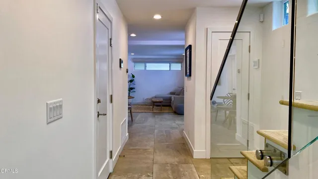 a view of an entryway with staircase