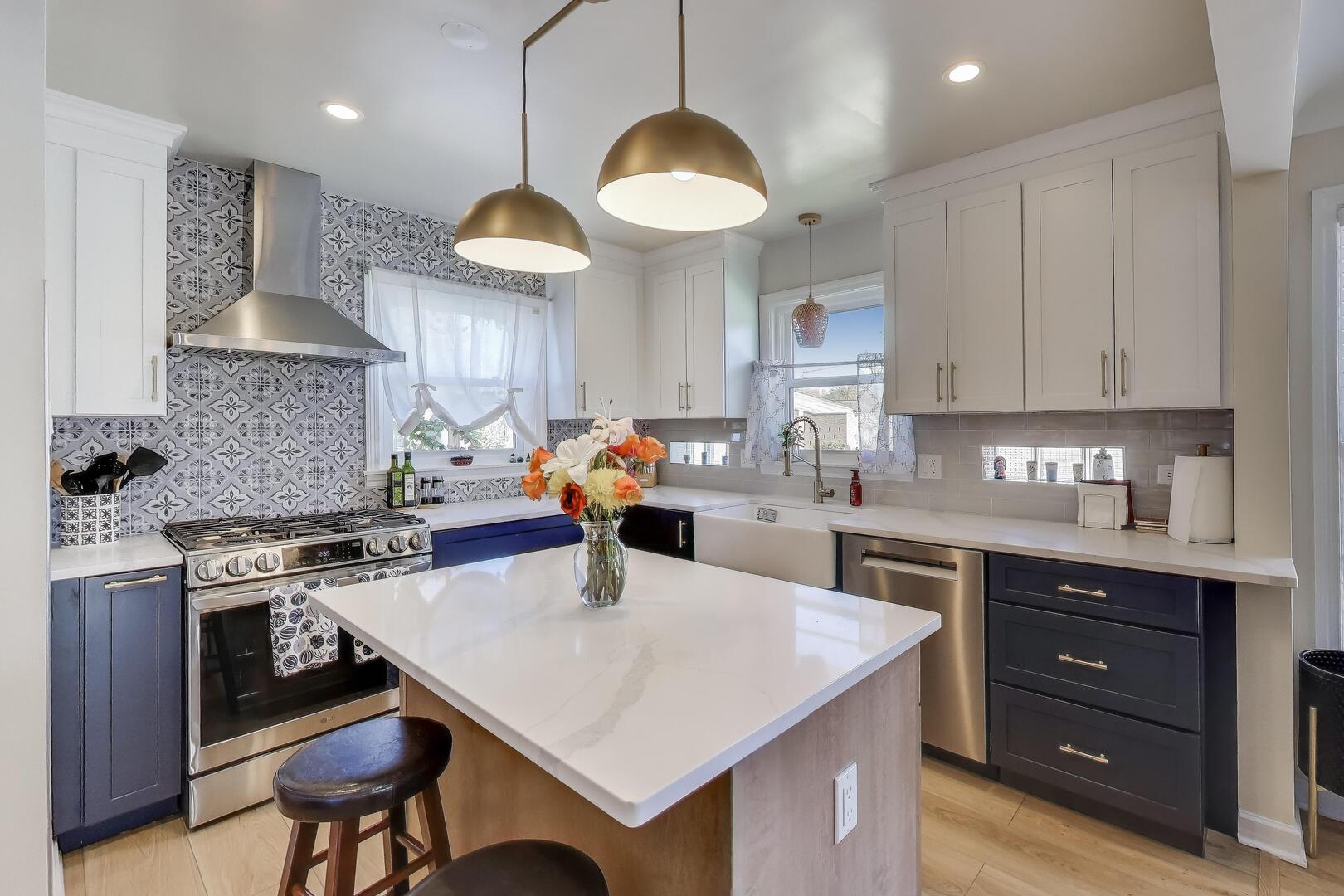 Undisclosed Address Chicago, IL 60655 - Photo 6 of 25 a kitchen with a stove a sink and a refrigerator