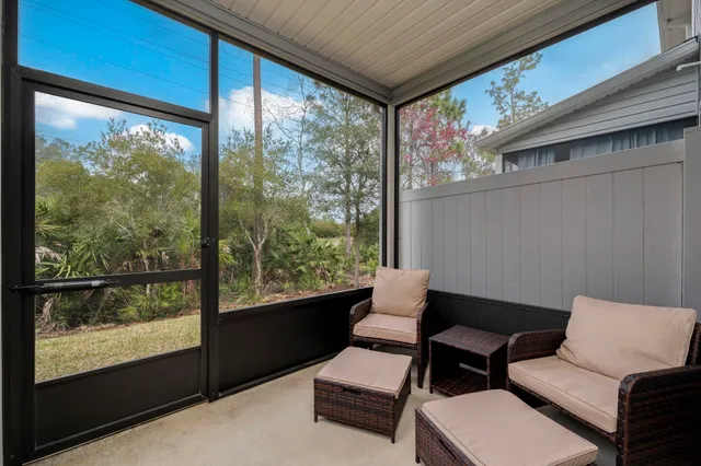a outdoor living room with furniture