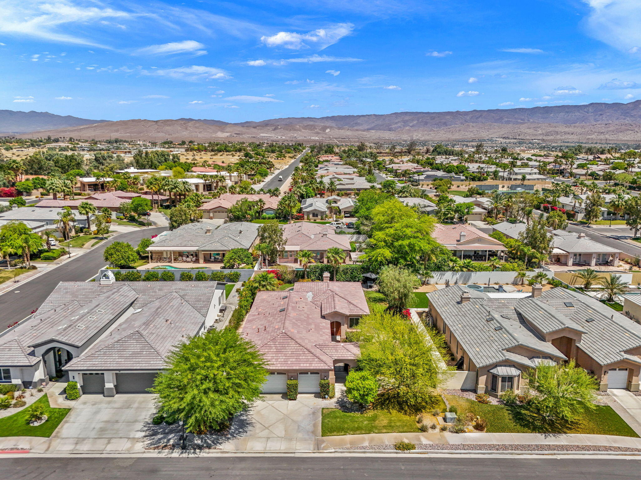 32 Calais Circle Rancho Mirage, CA 92270 - Photo 39 of 56 an aerial view of residential houses with outdoor space