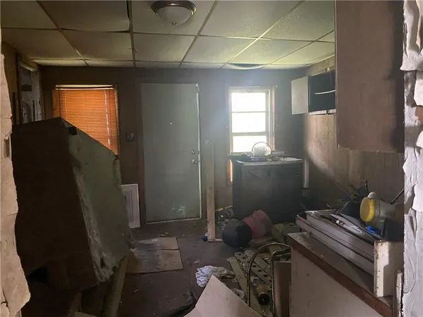 a room with storage and utility