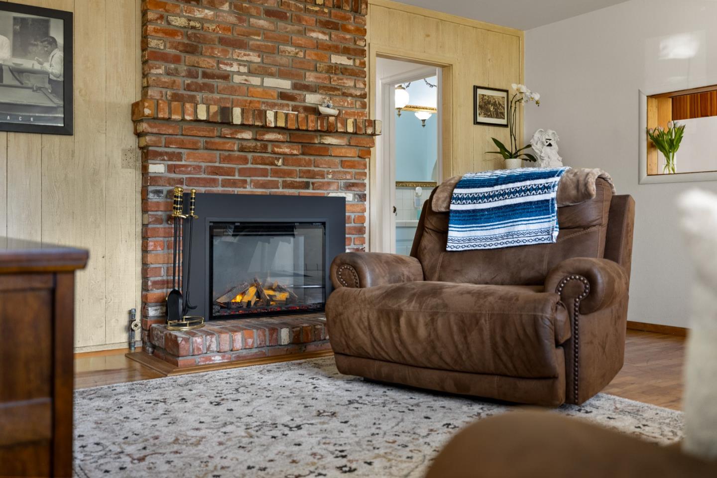 748 Alice Street Monterey, CA 93940 - Photo 8 of 36 a living room with a couch and a fireplace