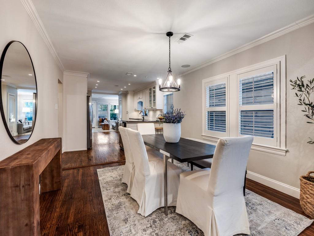 5514 Monticello Avenue Dallas, TX 75206 - Photo 5 of 20 a view of a dining room with furniture window and wooden floor