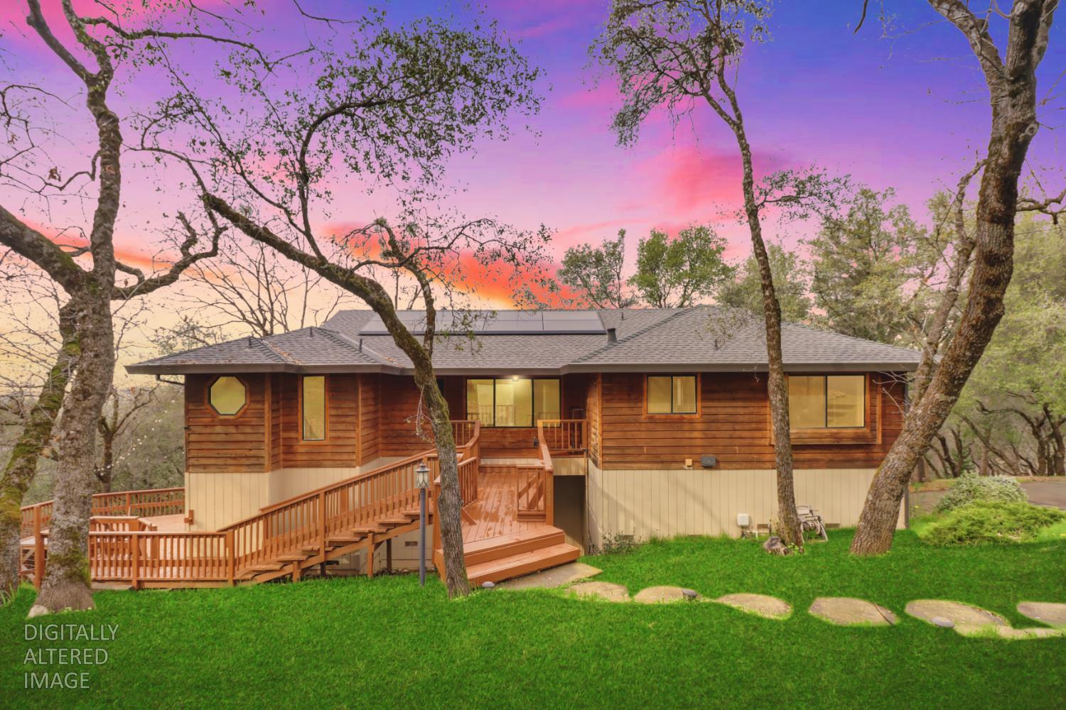 Photo was enhanced into twilight.